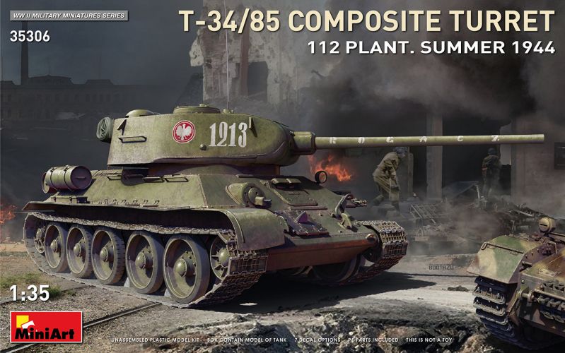 MINIART 1/35 35306 T-34/85 COMPOSITE TURRET 112 PLANT. SUMMER 1944