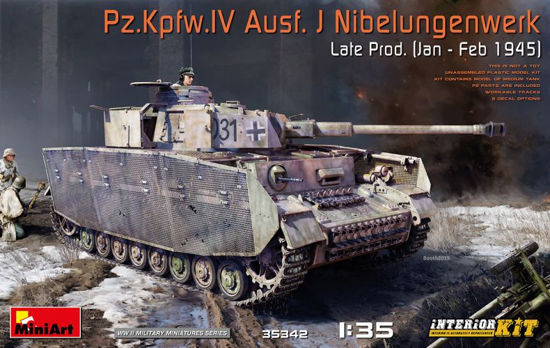 MINIART 1/35 35342 PZ.KPFW.IV AUSF.J NIBELUNGEWERK LATE PROD  JAN-FEB 1945 