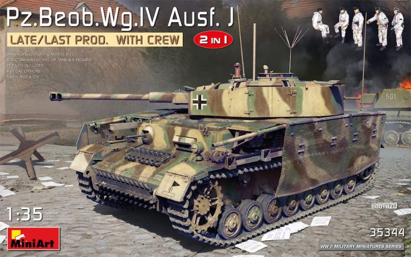 MINIART 1/35 35344 PZ.BEOB.WG.IV AUSF.J LATE/LAST PROD WITH CREW
