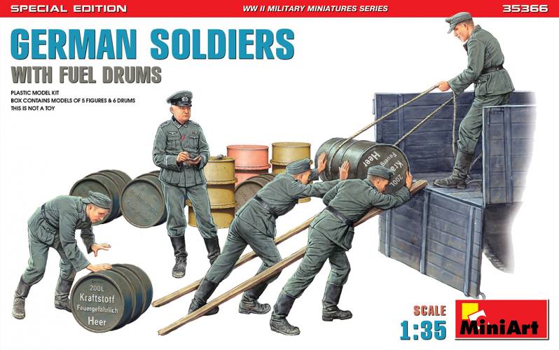 MINIART 1/35 35366 GERMAN SOLDIERS WITH FUEL DRUMS