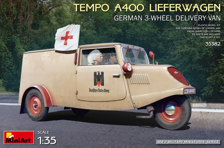 MINIART 1/35 35382 TEMPO A400 LIEFERWAGEN 3-WHEELED VAN