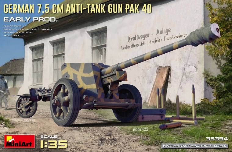 MINIART 1/35 35394 GERMAN 7.5CM ANTI-TANK GUN PAK 40