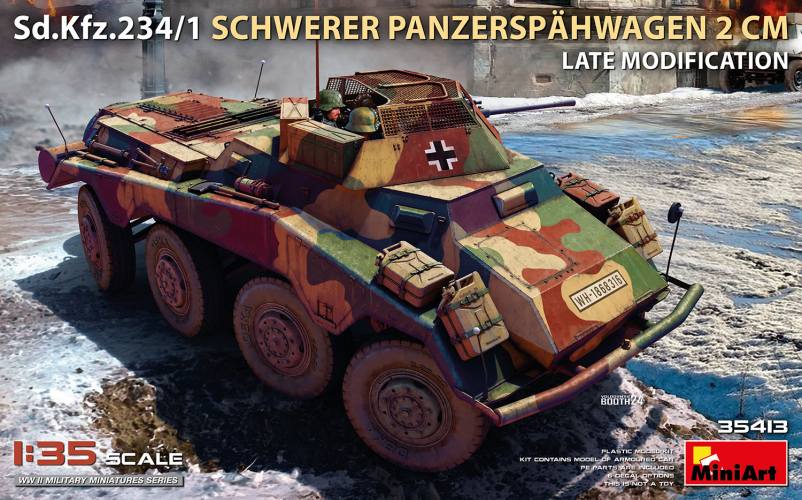 MINIART 1/35 35413 SCHWERER PANZERSPAHWAGEN 2CM LATE MOD