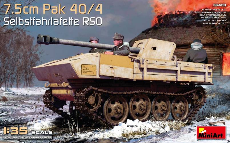 MINIART 1/35 35483 7.5CM PAK 40/4 SELBSTFAHRLAFETTE RSO
