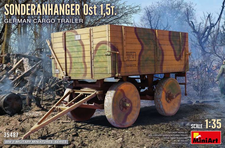 MINIART 1/35 35487 SONDERANHANGER OST 1.5T GERMAN CARGO TRAILER