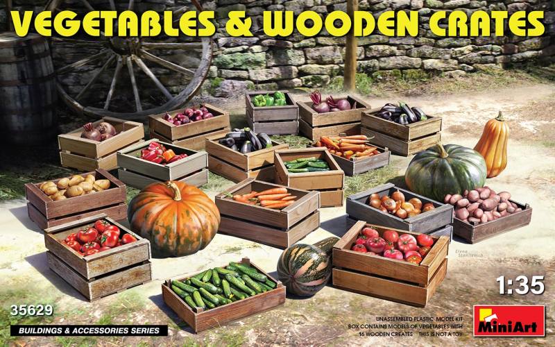 MINIART 1/35 35629 VEGETABLES AND WOODEN CRATES