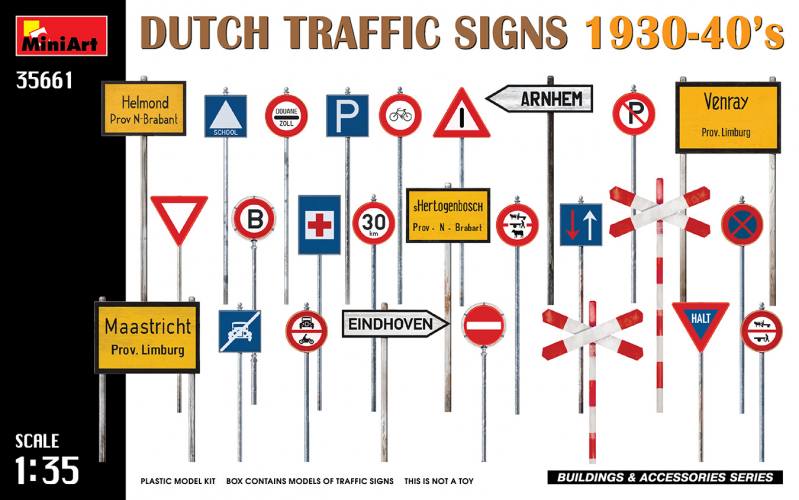 MINIART 1/35 35661 DUTCH TRAFFIC SIGNS 1930 S-40 S