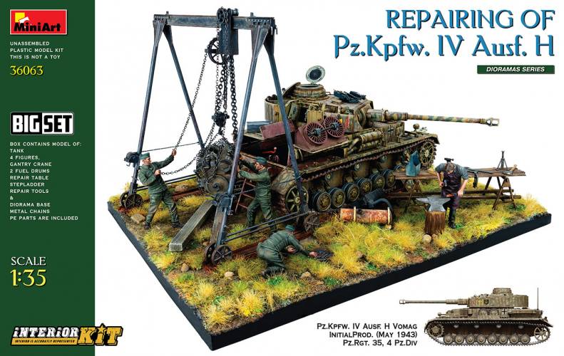 MINIART 1/35 36063 REPAIRING OF PZ.KPFW.IV AUSF.H DIORAMA  UK SALE ONLY 