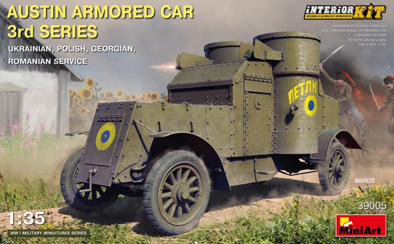 MINIART 1/35 39005 AUSTIN ARMOURED CAR 3rd SERIES UKRANIAN POLISH GEORGIAN ROMANIAN SERVICE