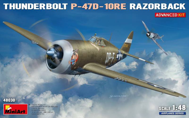 MINIART 1/48 48030 P-47D-10RE THUNDERBOLT RAZORBACK ADVANCED KIT