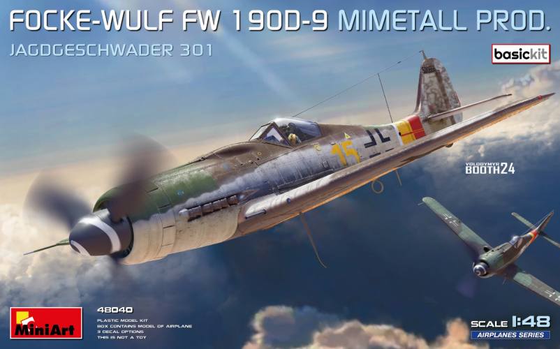 MINIART 1/48 48040 FOCKE-WULF FW 190D-9 MIMETALL PROD JAGDGESCHWADER 301