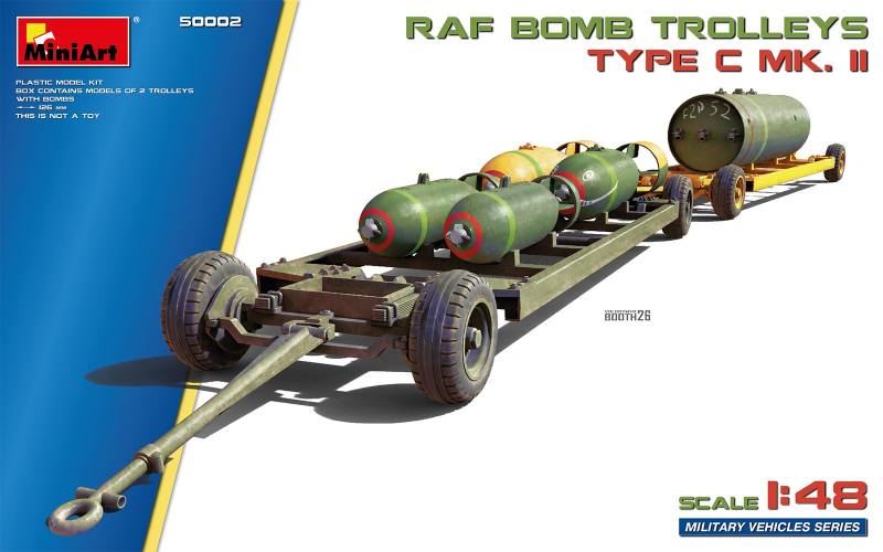 MINIART 1/48 50002 RAF BOMB TROLLEYS TYPE C MK. II