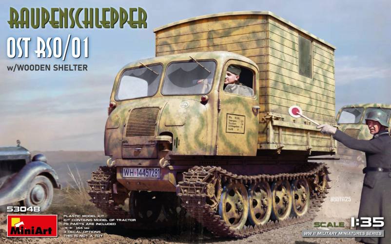 MINIART 1/35 53048 RAUPENSCHLEPPER OST RSO/O1 WITH WOODEN SHELTER