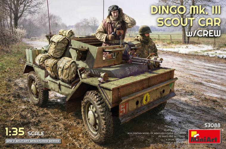 MINIART 1/35 53088 DINGO MK.III SCOUT CAR WITH CREW