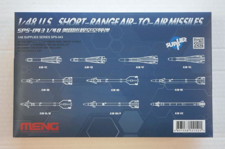 MENG 1/48 SPS-043 U.S. SHORT-RANGE AIR-TO-AIR MISSILES
