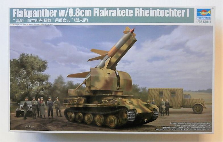 TRUMPETER 1/35 09532 FLAKPANTHER W/ 8.8CM FLAKRAKETE RHEINOCHTER I