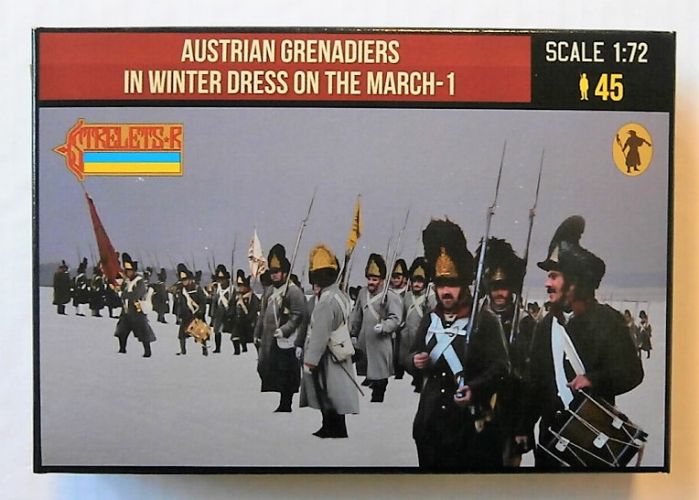 STRELETS 1/72 209 AUSTRIAN GRENADIERS IN WINTER DRESS ON THE MARCH 1