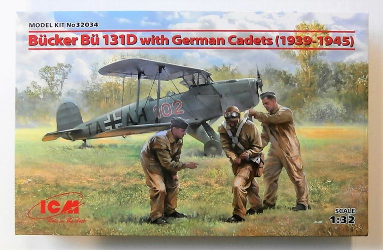 ICM 1/32 32034 BUCKER BU-131D WITH GERMAN CADETS  1939-1945 