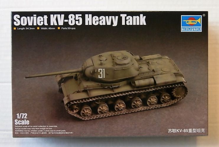 TRUMPETER 1/72 07127 SOVIET KV-85 HEAVY TANK
