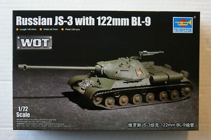 TRUMPETER 1/72 07163 RUSSIAN JS-3 W/ 122mm BL-9