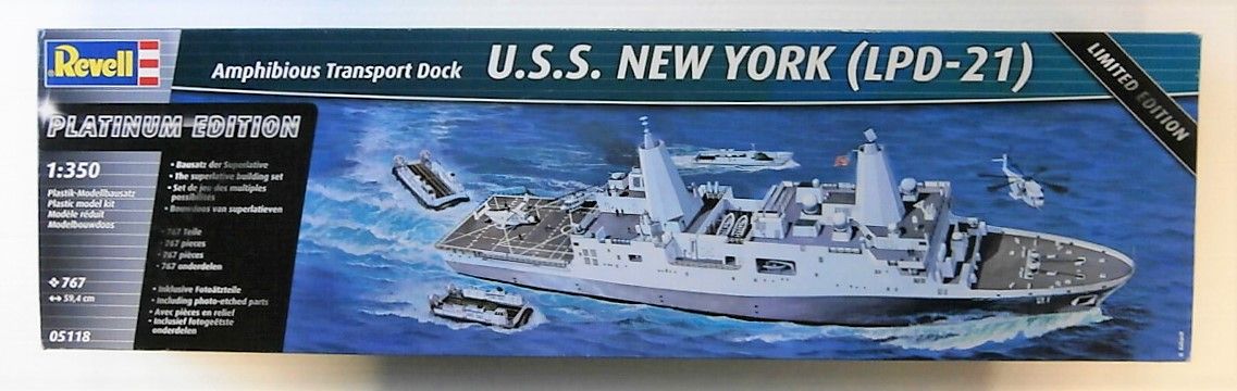 REVELL 1/350 05118 USS NEW YORK  LPD-21   UK SALE ONLY 