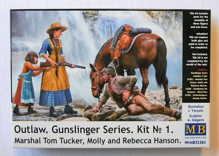 MASTERBOX 1/35 35203 OUTLAW GUNSLINGER SERIES 1 - MARSHAL TOM TUCKER MOLLY AND REBECCA HANSON