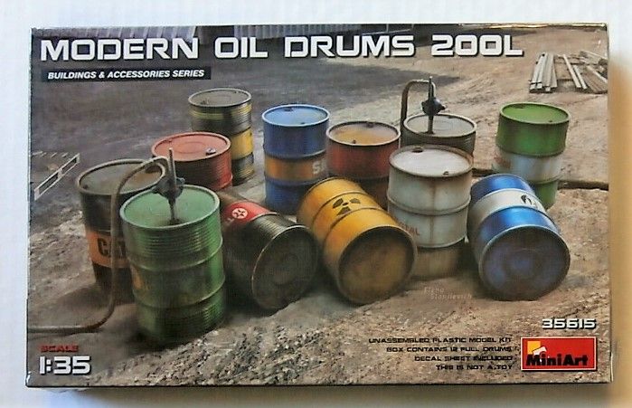 MINIART 1/35 35615 MODERN OIL DRUMS 200L