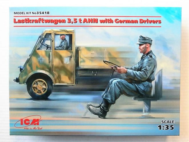 ICM 1/35 35418 LASTKRAFTWAGEN 3.5 T AHN WITH GERMAN DRIVERS