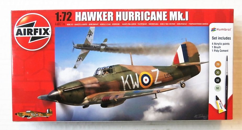 AIRFIX 1/72 68216 HAWKER HURRICANE MK.I MODEL SET