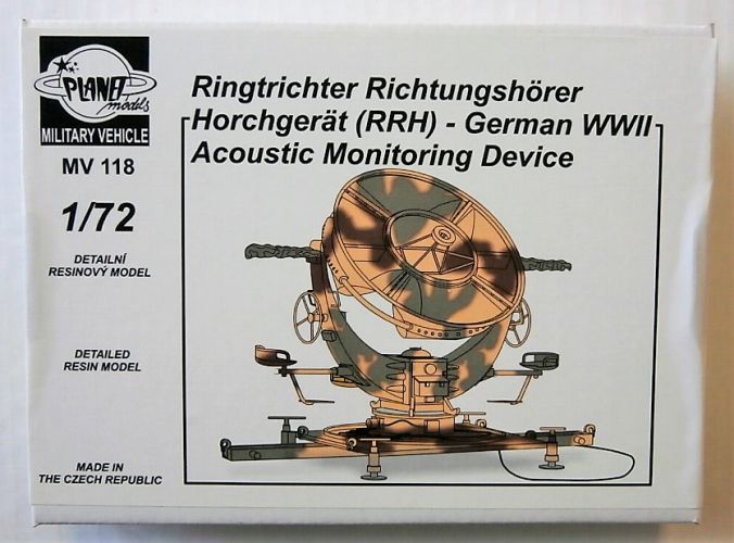 PLANET MODELS 1/72 MV118 RINGTRICHTER RICHTUNGSHORER  RRH  - WWII GERMAN ACOUSTIC MONITORING DEVICE