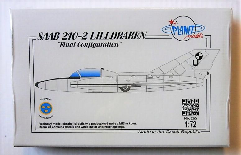 PLANET MODELS 1/72 265 SAAB 210-2 LILLDRAKEN FINAL CONFIGURATION