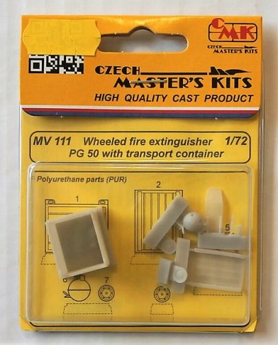 CMK 1/72 MV111 WHEELED FIRE EXTINGUISHER PG 50 WITH TRANSPORT CONTAINER