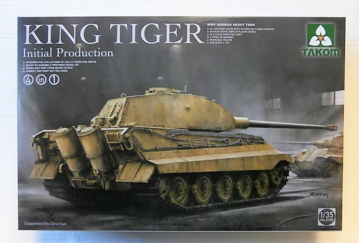 TAKOM 1/35 2096 WWII GERMAN HEAVY TANK KING TIGER INITIAL PRODUCTION 4 IN 1