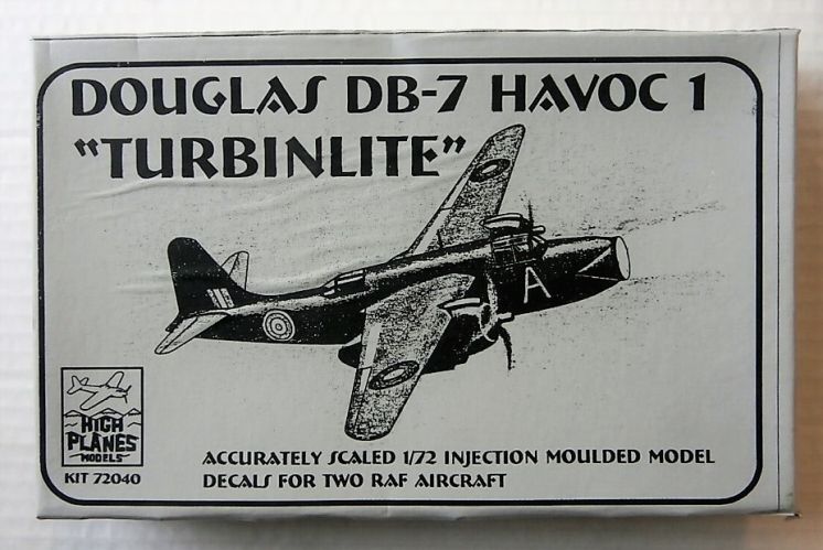 HIGHPLANES 1/72 72040 DOUGLAS DB-7 HAVOC 1 TURBINLITE
