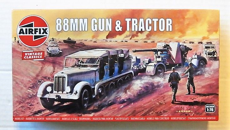 AIRFIX 1/76 A02303V VINTAGE CLASSICS - 88MM GUN AND TRACTOR