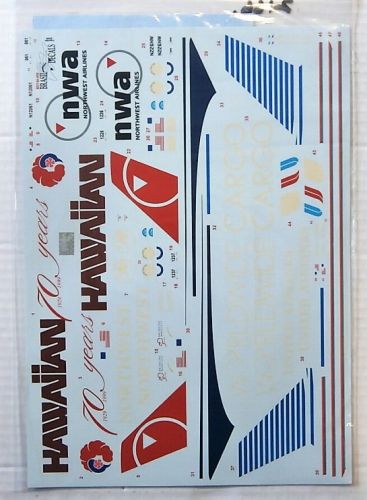  1/144 2166. BRASIL DECALS BD144-456 US AIRLINES DOUGLAS DC-10-30