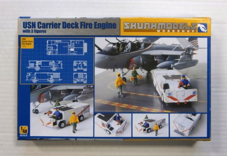 SKUNKMODELS 1/48 48007 USN CARRIER DECK FIRE ENGINE WITH 3 FIGURES