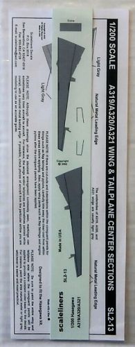  1/200 SCALELINERS 1806. SL2-13 A319/A320/A321 WING   TAILPLANE CENTER SECTIONS