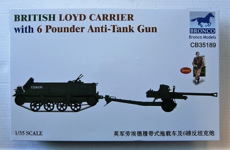 BRONCO 1/35 35189 BRITISH LOYD CARRIER W/ 6 POUNDER ANTI-TANK GUN