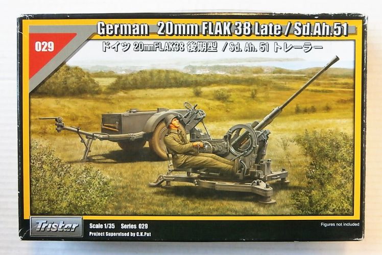 TRISTAR 1/35 35029 GERMAN 20MM FLAK 38 LATE/ SD.AH.51