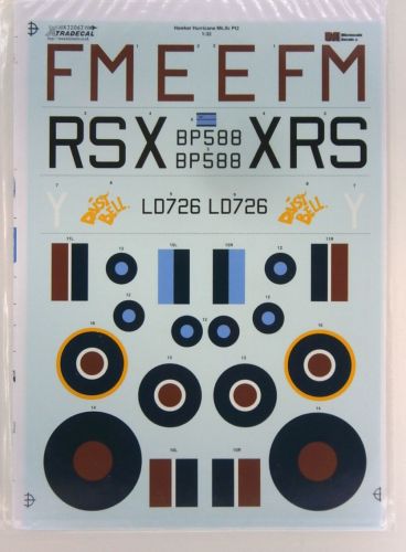 XTRADECAL 1/32 5593. 32063 HAWKER HURRICANE Mk.IIc Pt2