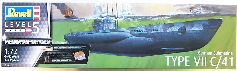 REVELL 1/72 05163 GERMAN SUBMARINE TYPE VII C/41 - PLATINUM EDITION  UK SALE ONLY 