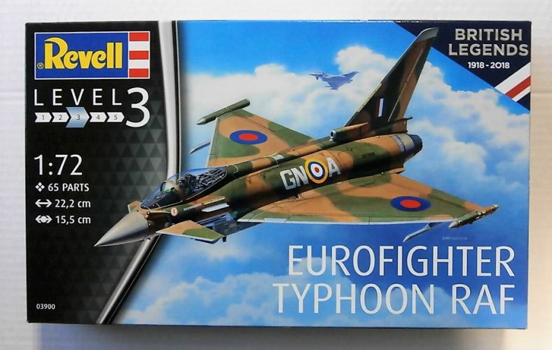 REVELL 1/72 03900 EUROFIGHTER TYPHOON RAF  - BRITISH LEGENDS 1918 - 2018