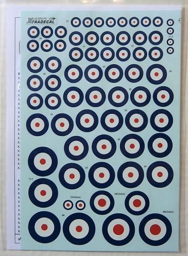 XTRADECAL 1/72 72111 ROYAL AIR FORCE PRE-WAR ROUNDELS 1920-1939