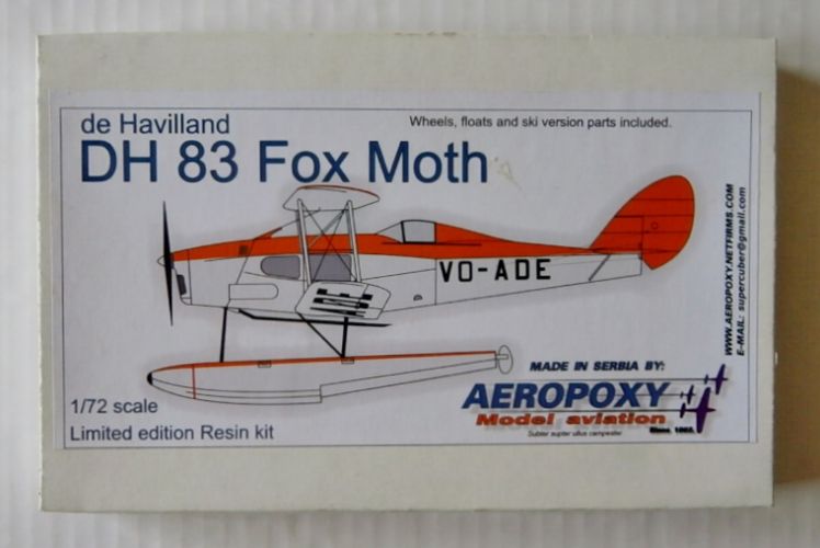 AEROPOXY 1/72 DE HAVILLAND DH 83 FOX MOTH
