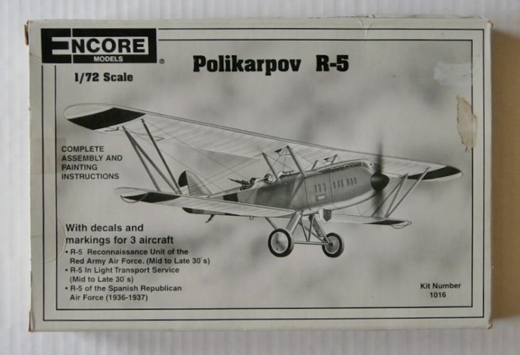 ENCORE 1/72 1016 POLIKARPOV R-5