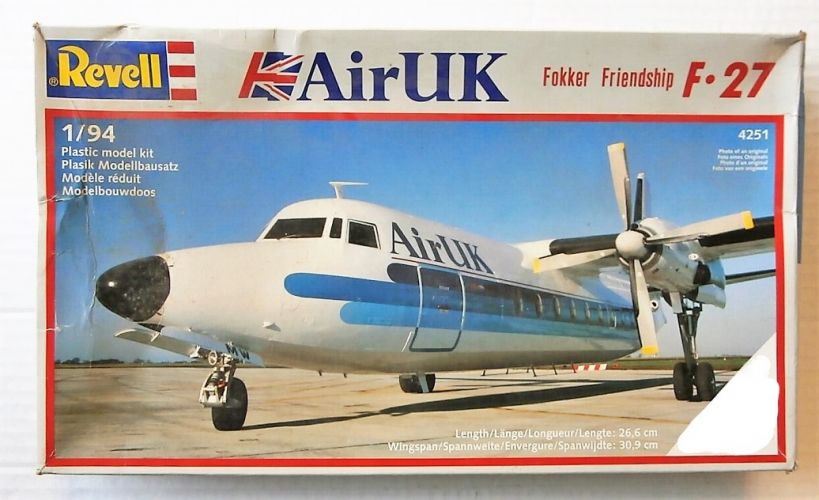 REVELL OTHER SCALE 4251 F-27 FOKKER FRIENDSHIP AIR UK 1/94