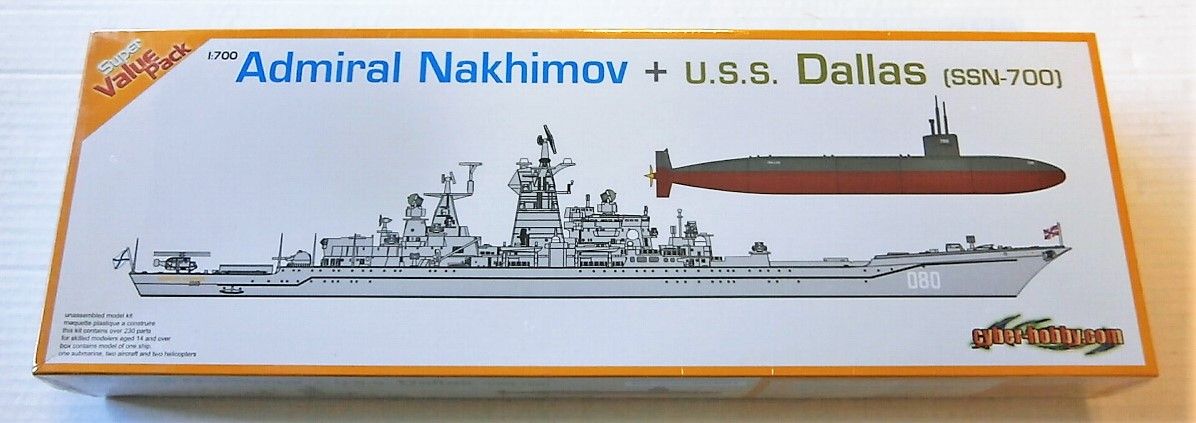 CYBER-HOBBYCOM 1/700 7112 ADMIRAL NAKHIMOV AND U.S.S. DALLAS  SSN-700 