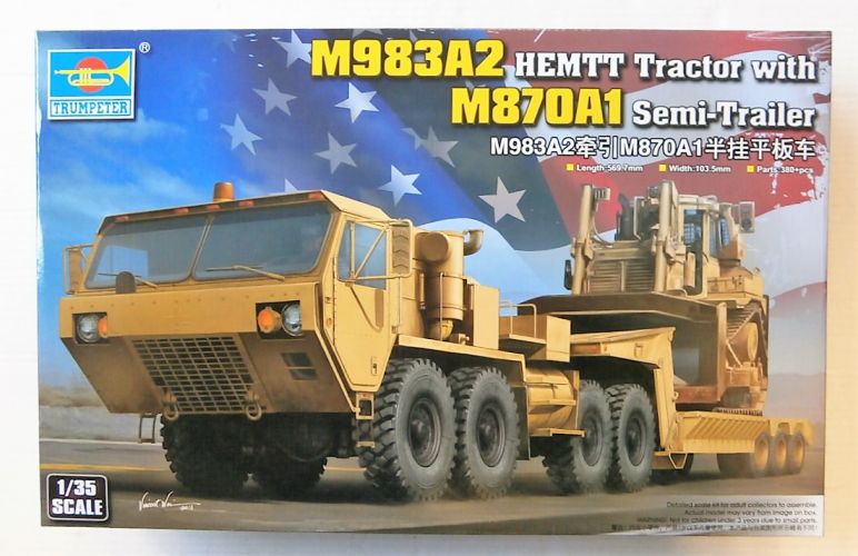 TRUMPETER 1/35 01055 M983A2 HEMTT TRACTOR WITH M870A1 SEMI-TRAILER  UK SALE ONLY 