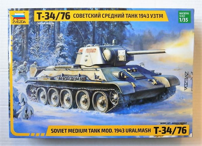 ZVEZDA 1/35 3689 SOVIET MEDIUM TANK MOD. 1943 URALMASH T-34/76